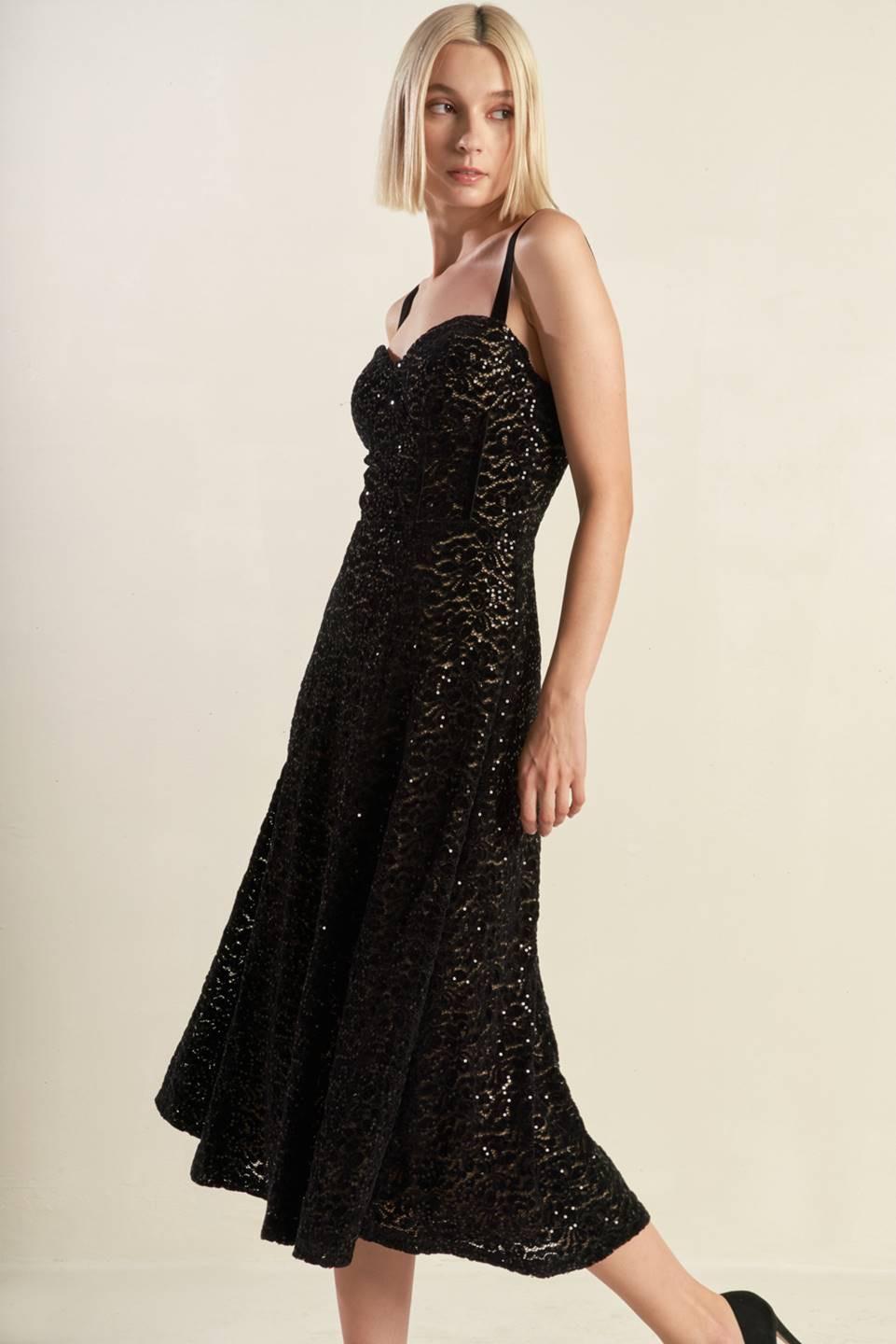 Woven Lace Midi Dress