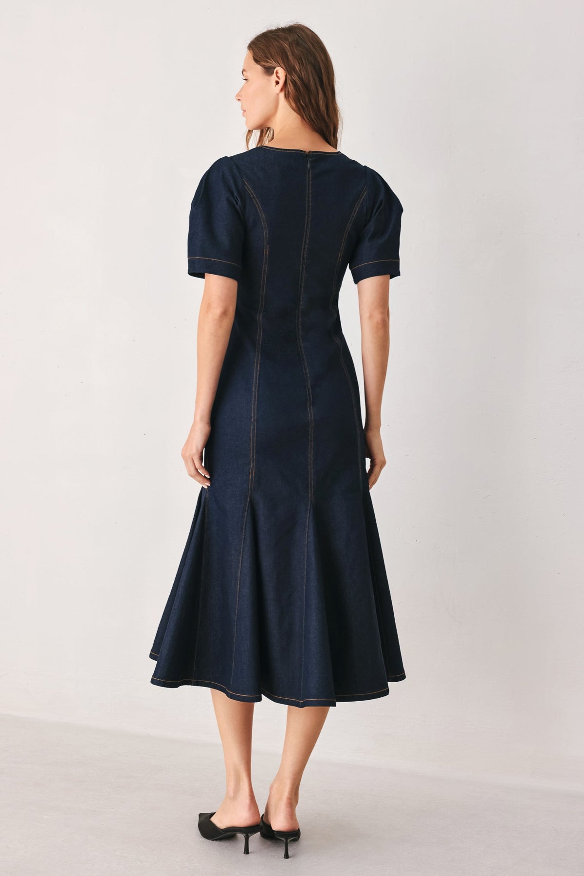 Dark Denim Midi Dress