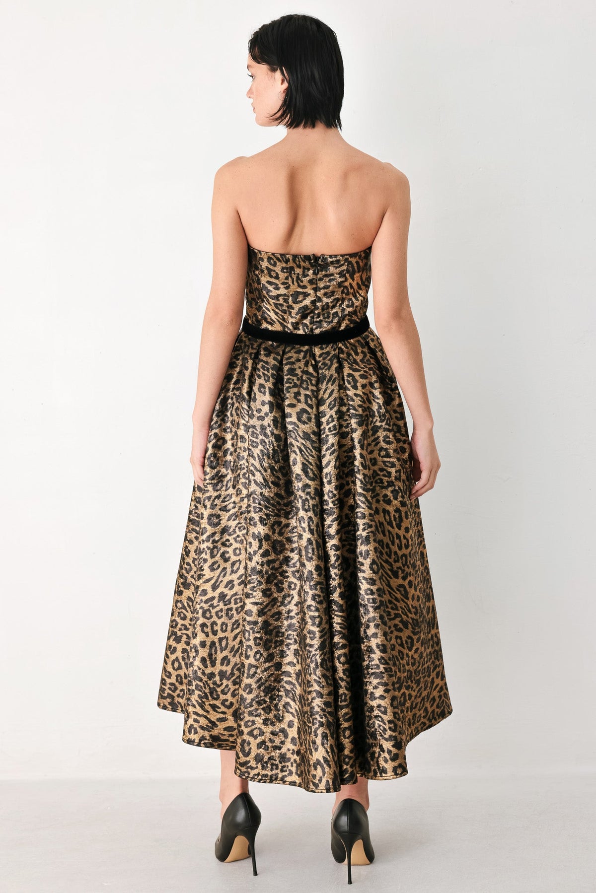 NEW - Leopard Strapless Midi Dress