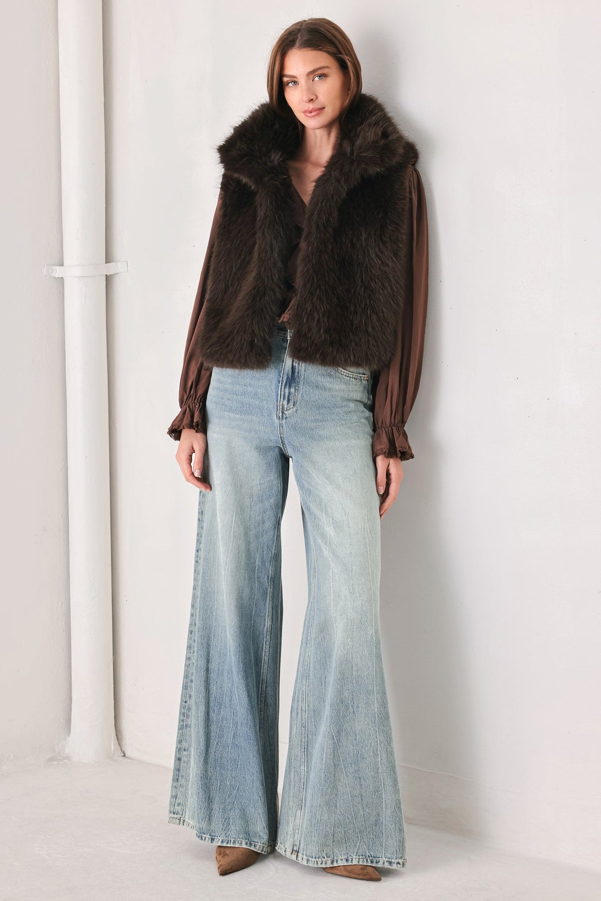 NEW - Cocoa Faux Fur Vest