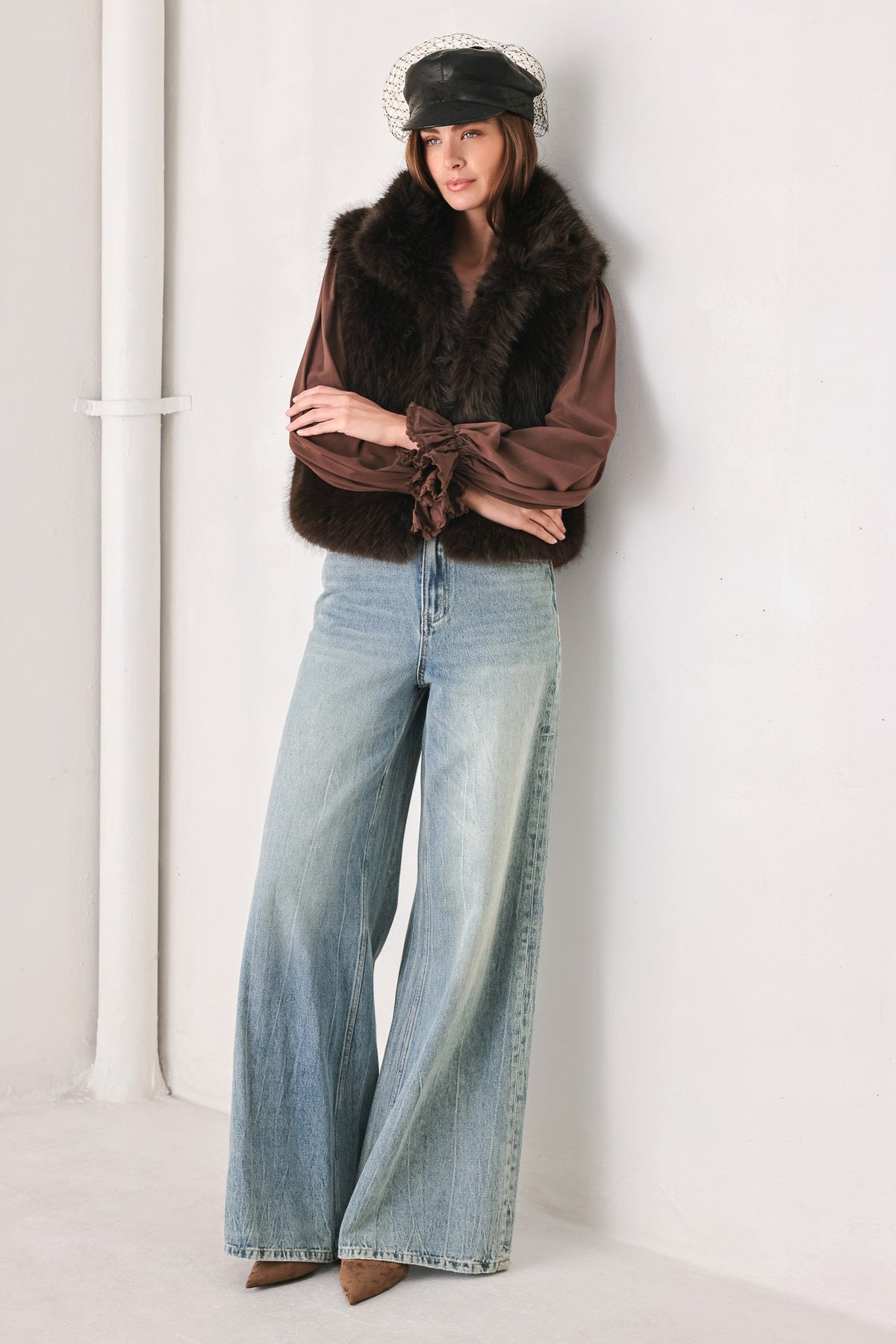 NEW - Cocoa Faux Fur Vest