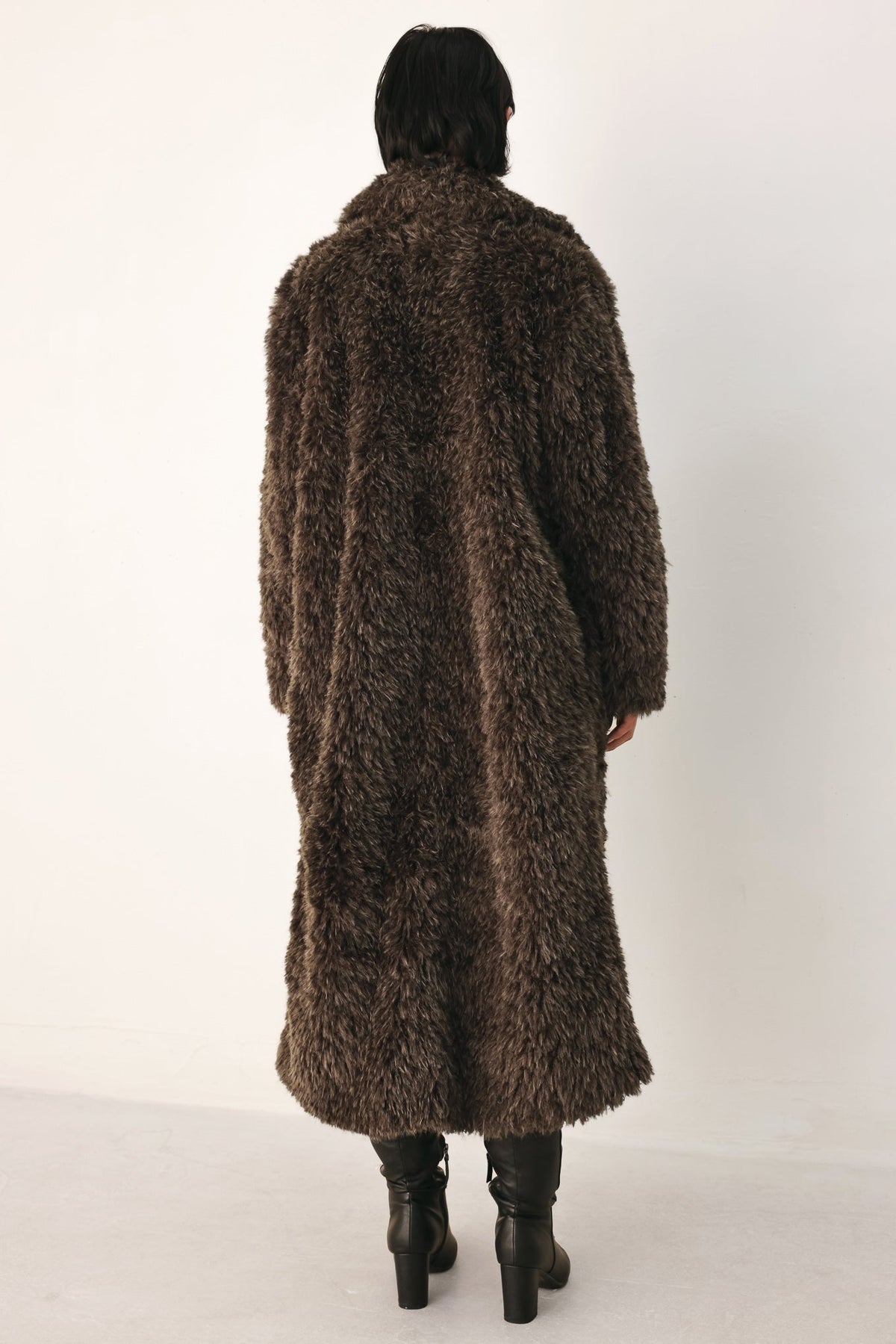 NEW - Belted Faux Fur Midi Coat