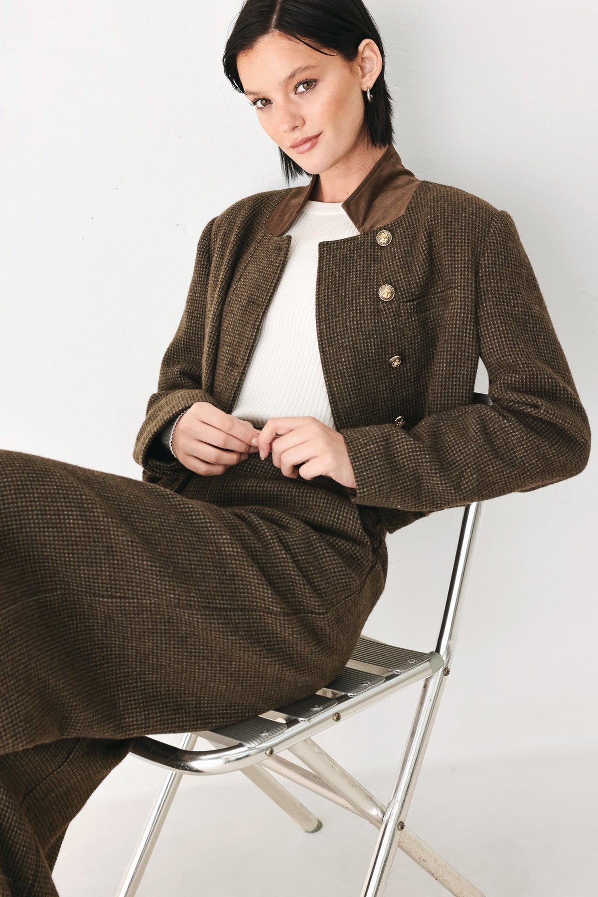 NEW - Houndstooth Crop Jacket