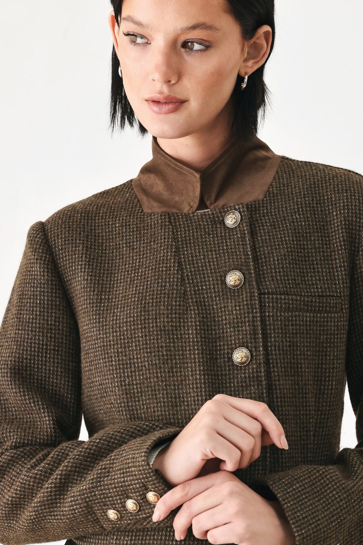 NEW - Houndstooth Crop Jacket