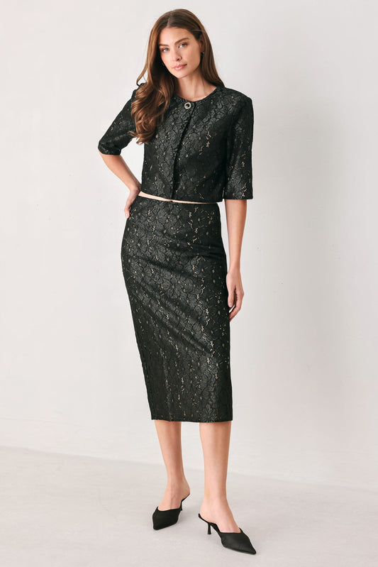 Lace Pencil Skirt