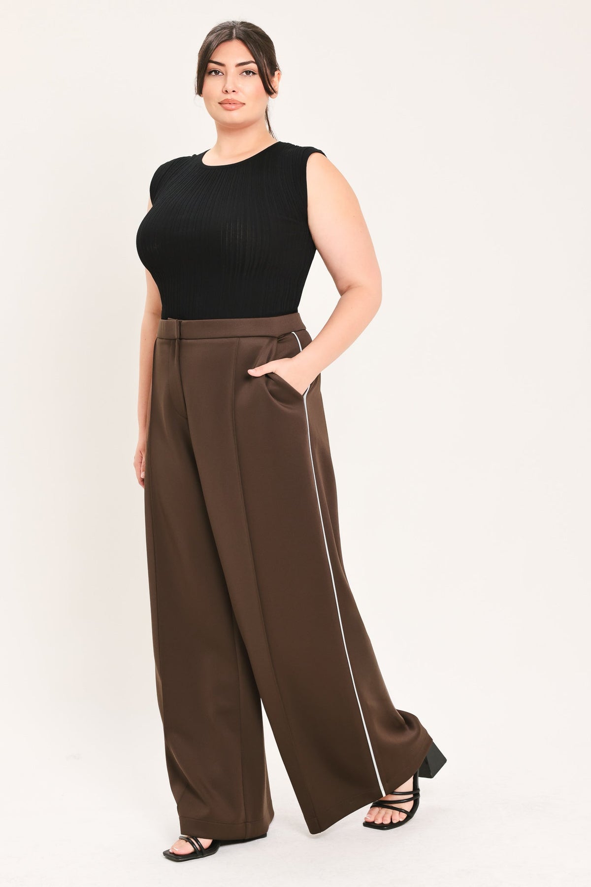Side Stripe Stretch Pants