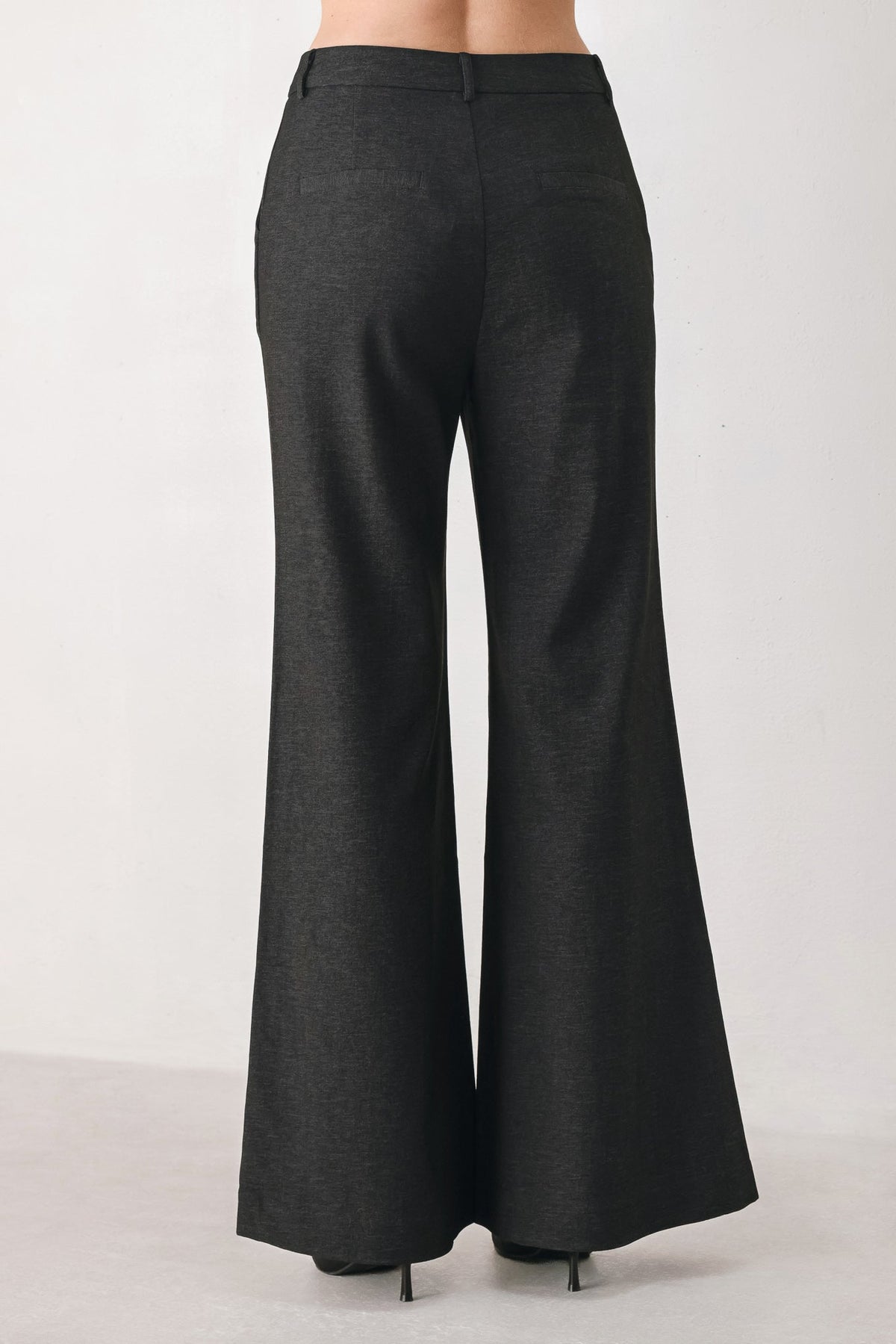 NEW - Noir Button-Hen Flare Pants