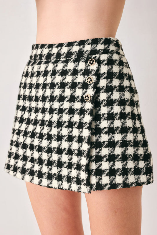 Paris Houndstooth Skort