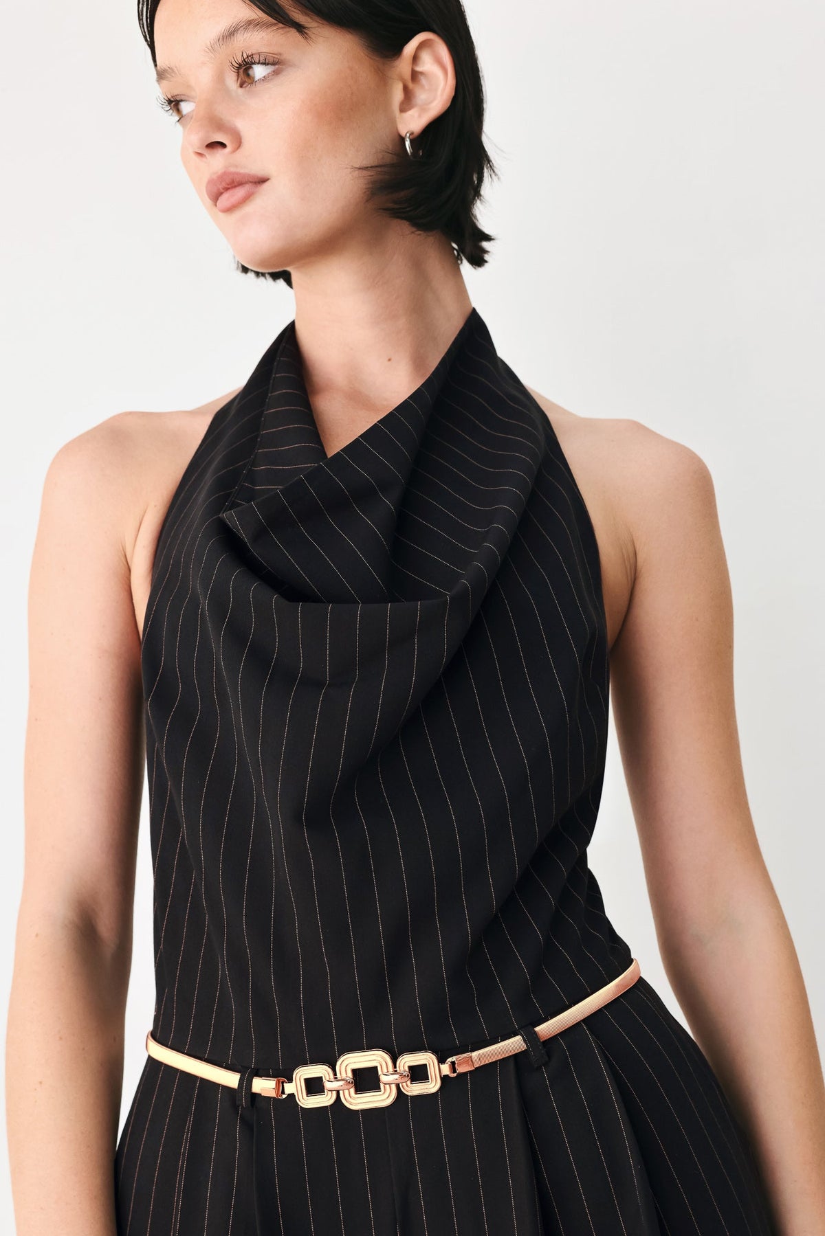 NEW - Black Halter Belted Jumpsuit