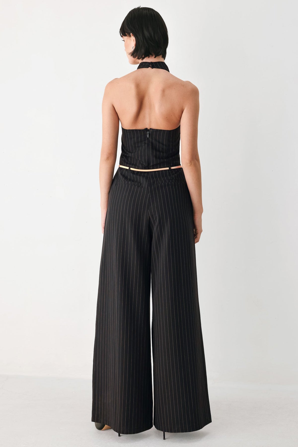 NEW - Black Halter Belted Jumpsuit
