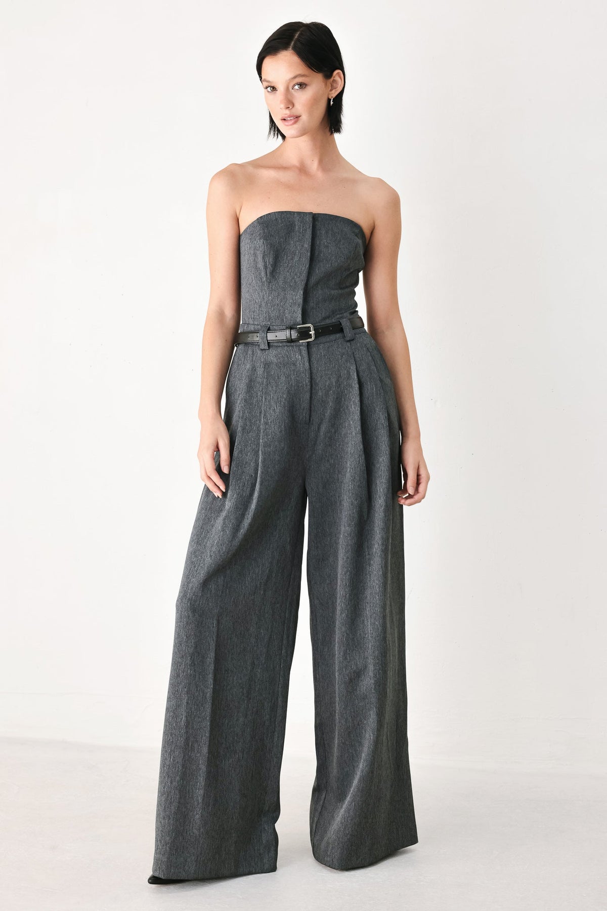 NEW - Strapless Belted Jumpsuit