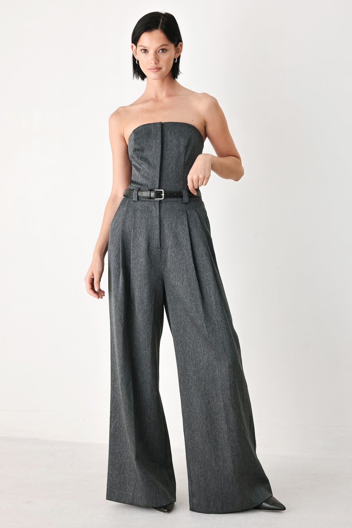 NEW - Strapless Belted Jumpsuit