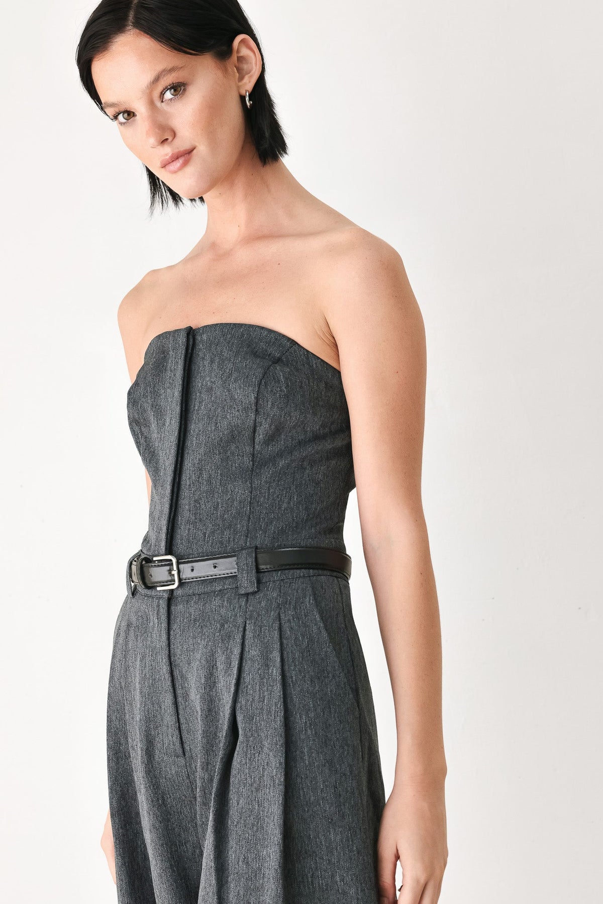NEW - Strapless Belted Jumpsuit