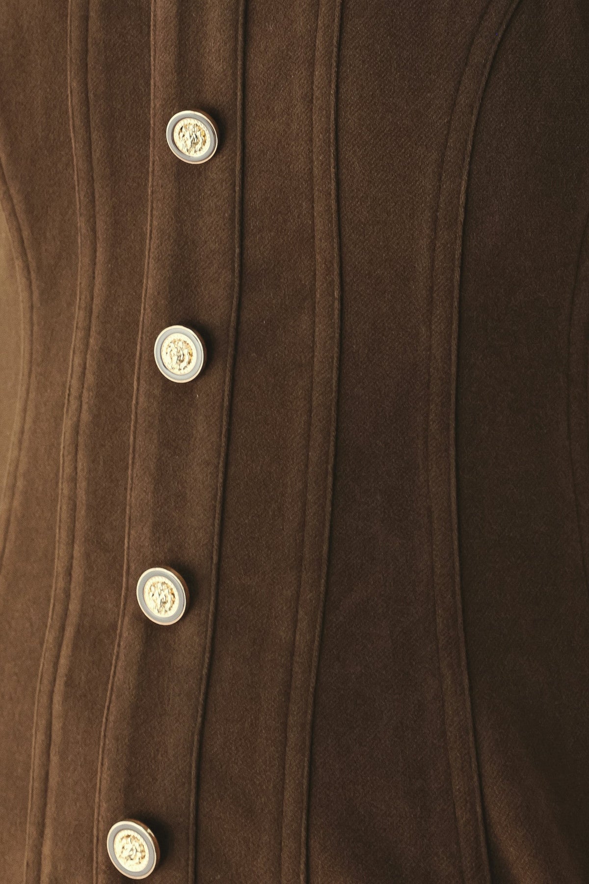 Brown Peplum Top