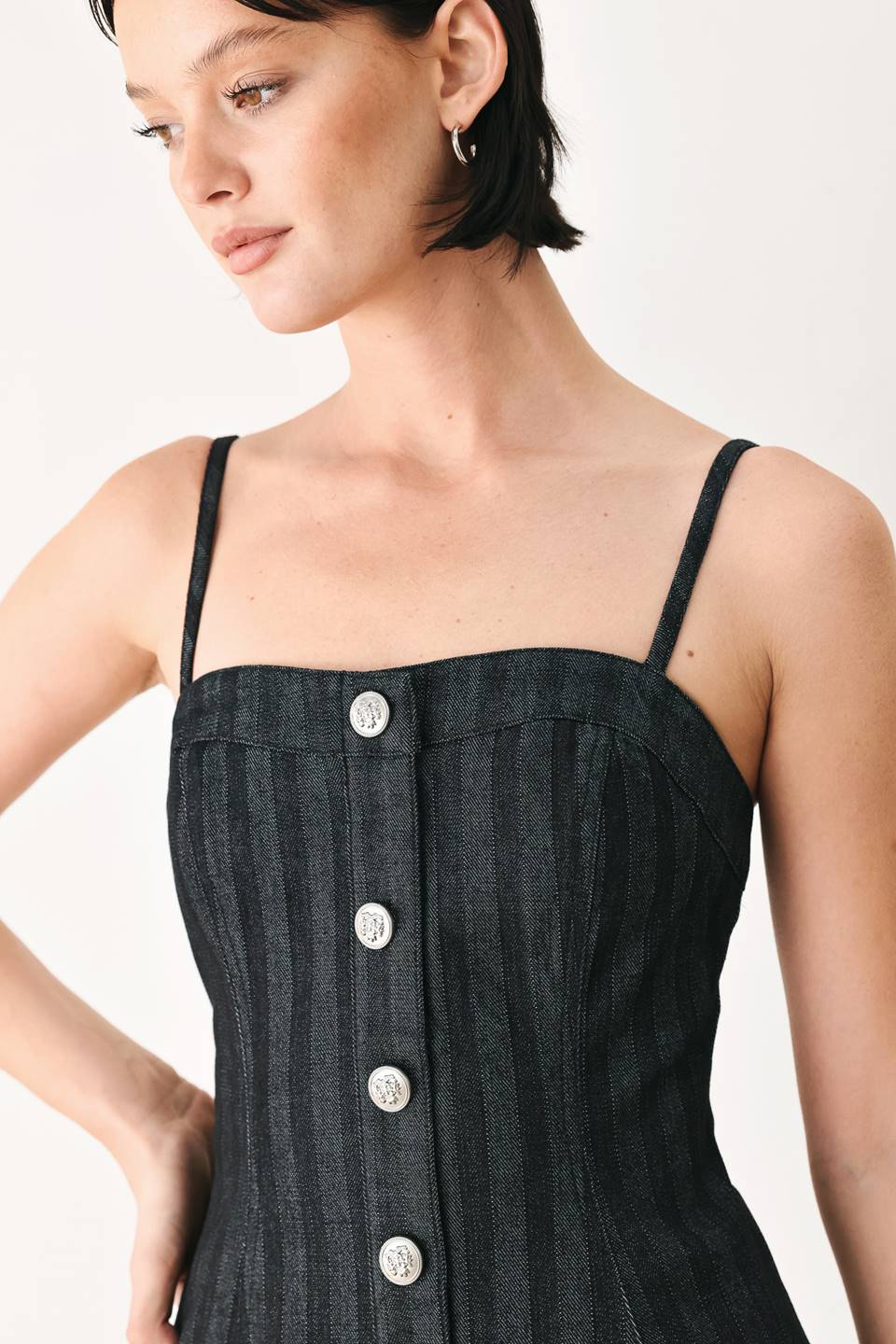 Graphite Spaghetti Strap Top