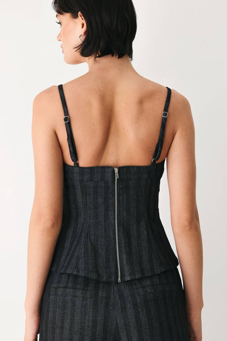 Graphite Spaghetti Strap Top