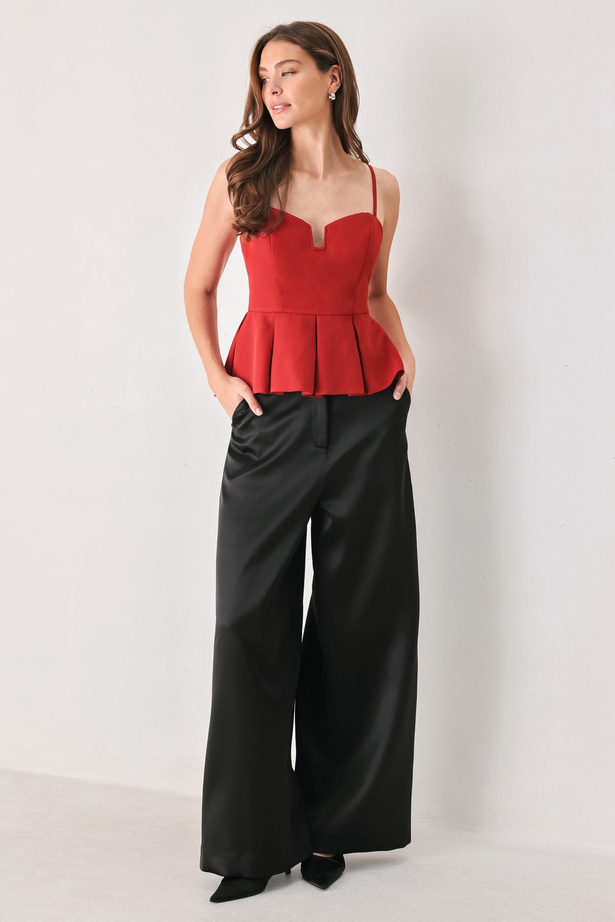 NEW - Sculpt Cutout Peplum Top