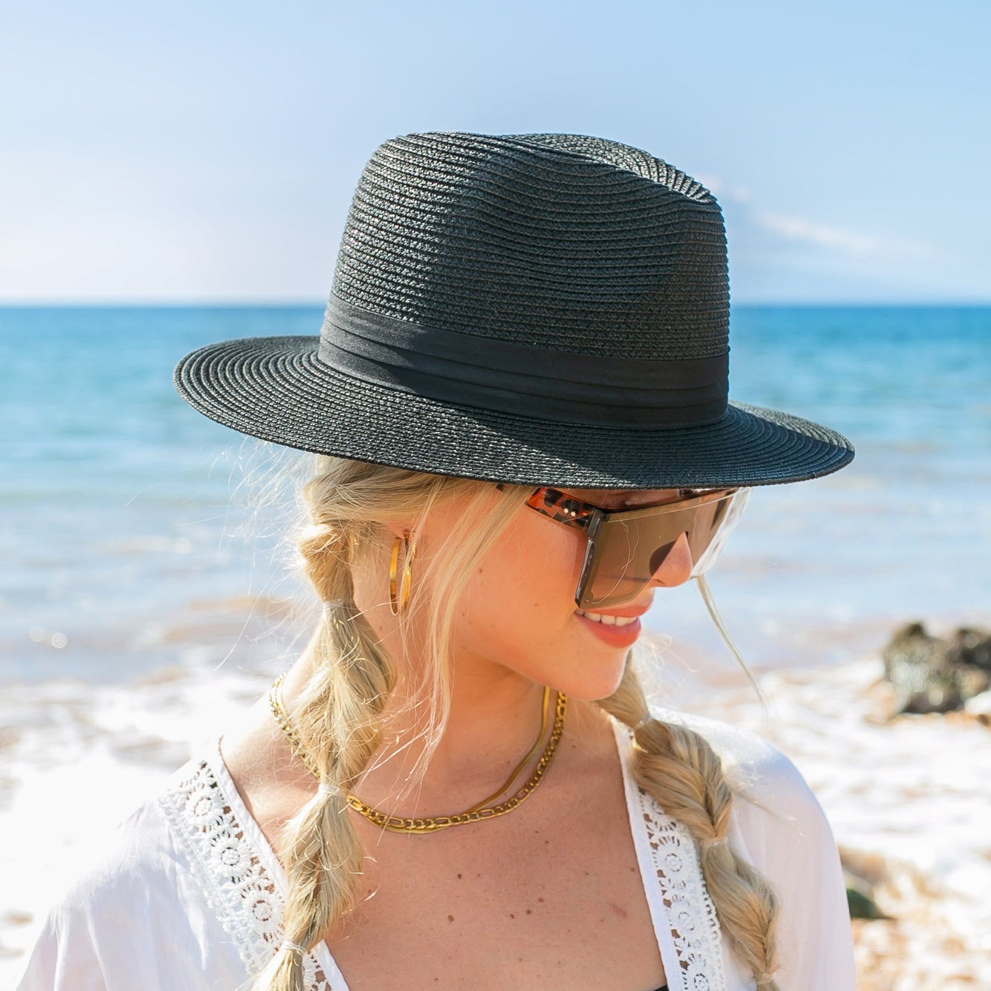 Classic Straw Panama Hat in multiple colors