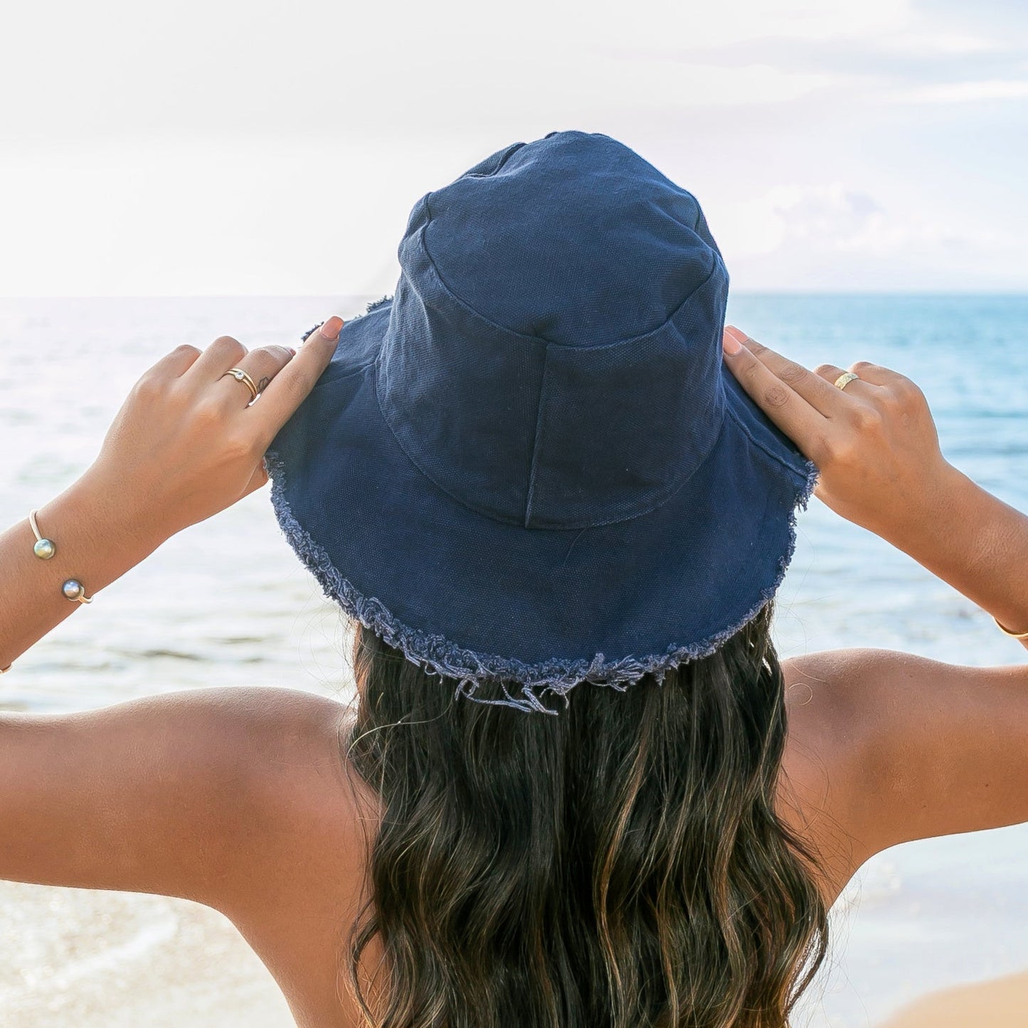 Frayed Edge Canvas Bucket Hat in multiple colors