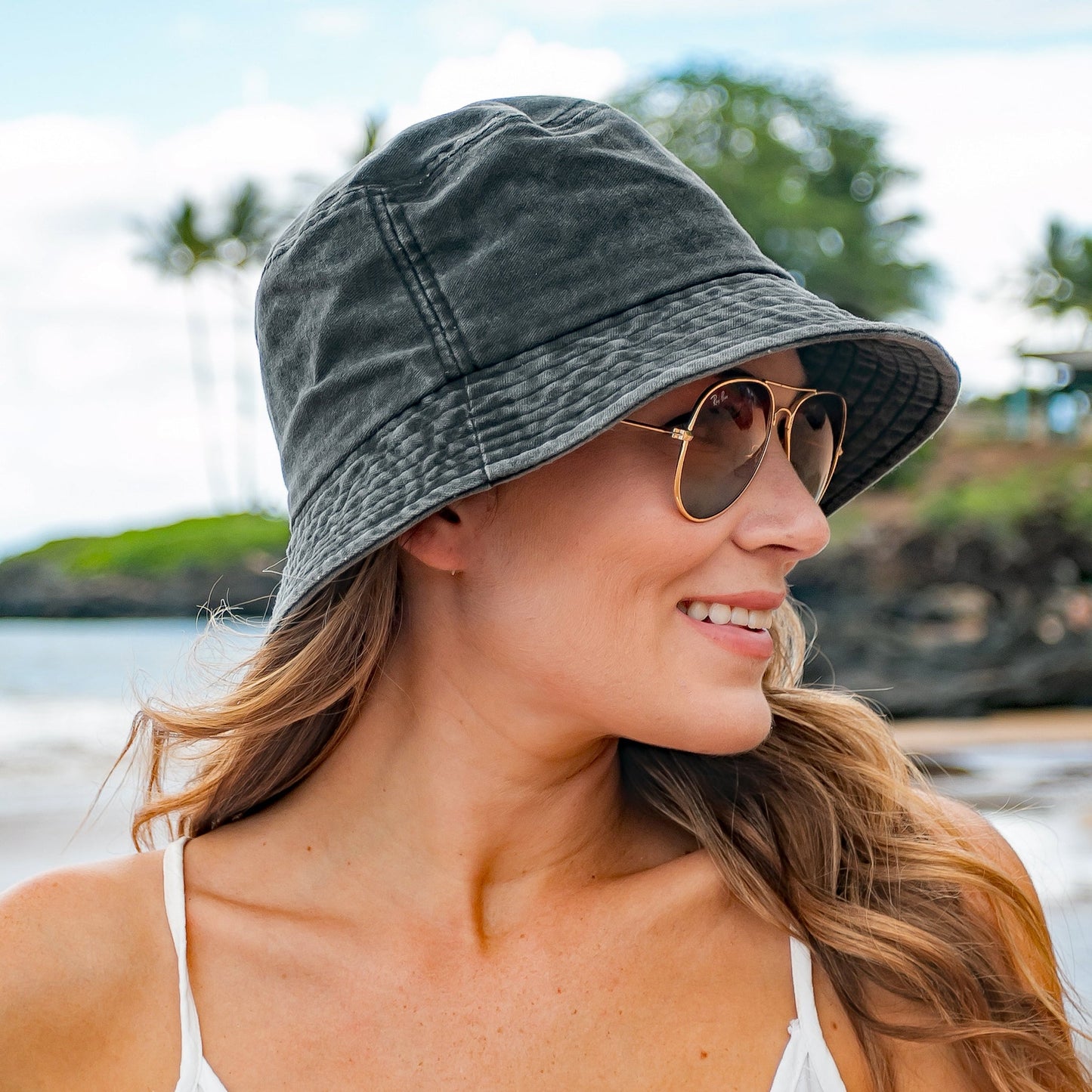 Distressed Bucket Hats in multiple colors
