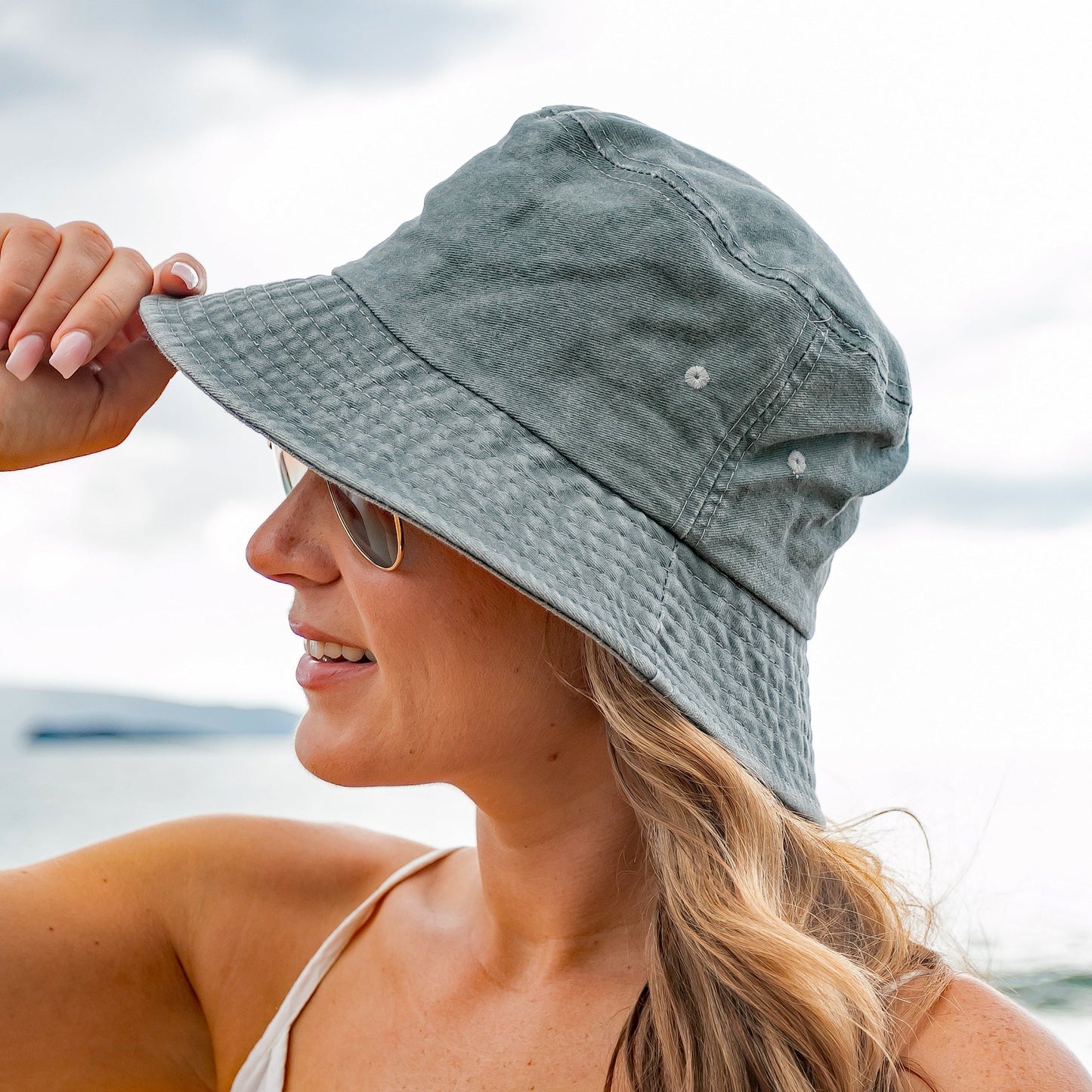 Distressed Bucket Hats in multiple colors