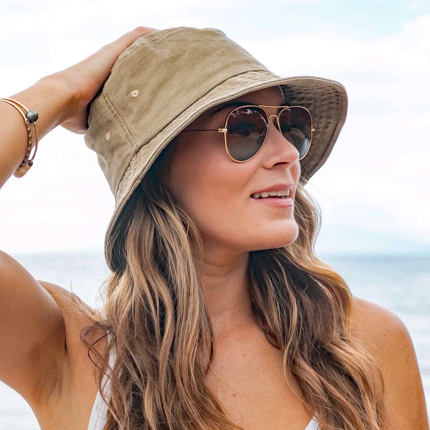 Distressed Bucket Hats in multiple colors
