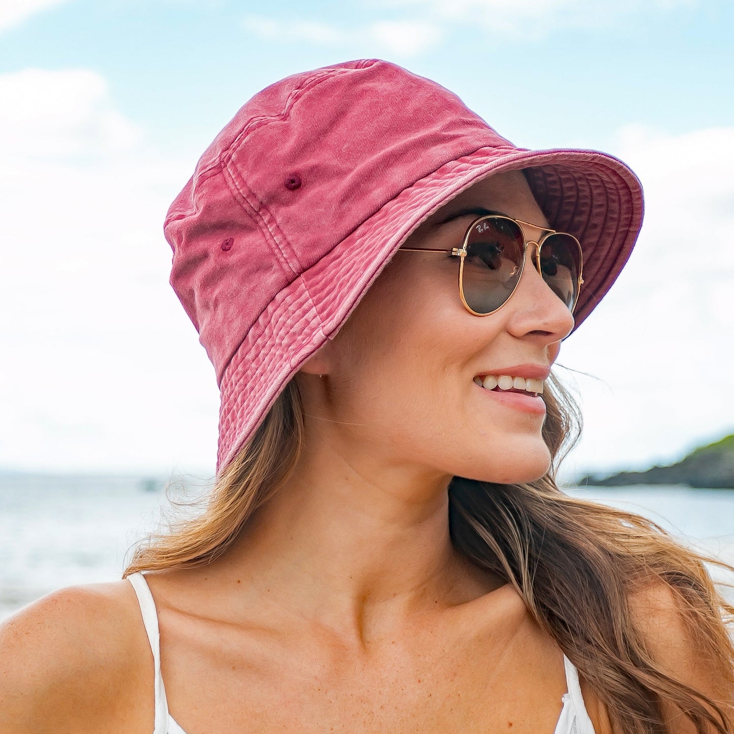 Distressed Bucket Hats in multiple colors
