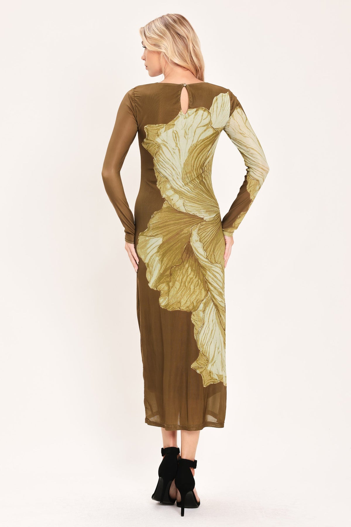 NEW - Contour Mesh Midi Dress