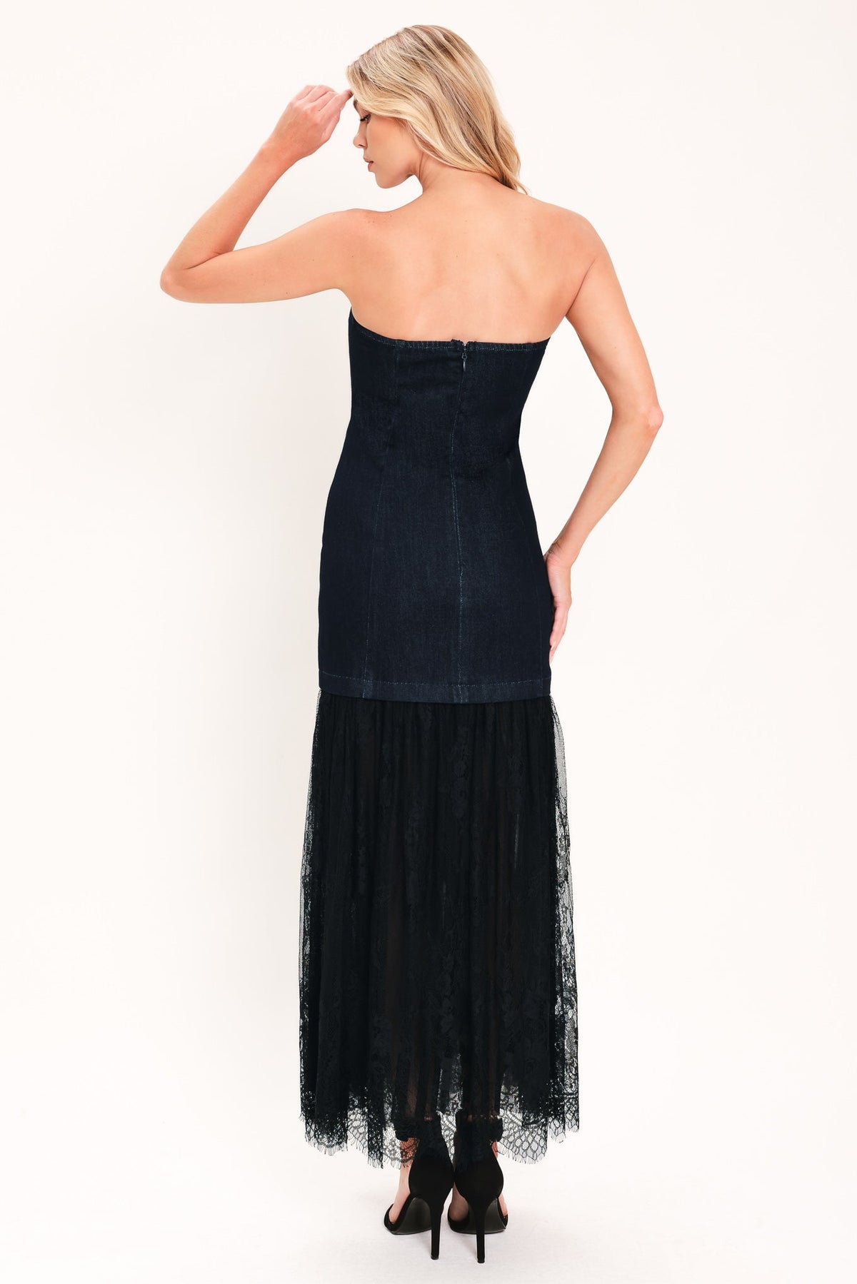 NEW - Column Denim Tube Dress