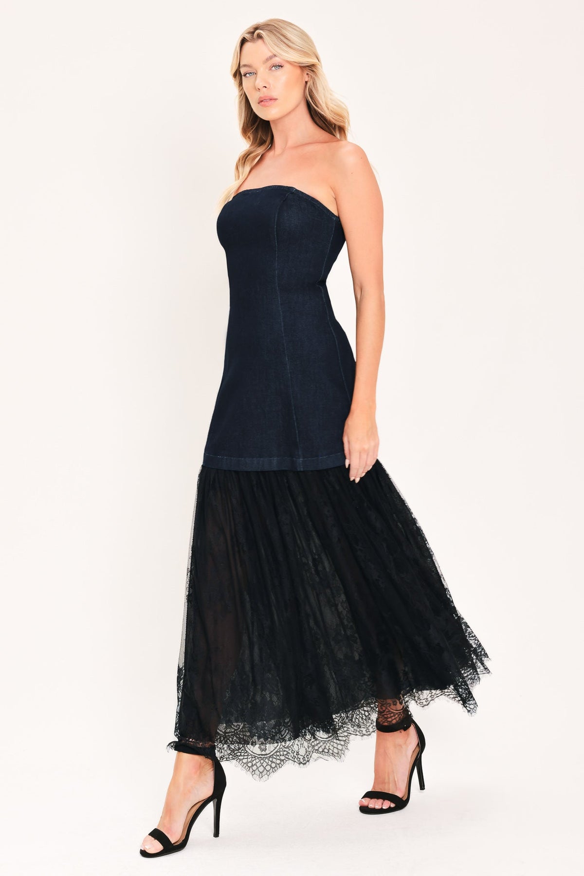 NEW - Column Denim Tube Dress