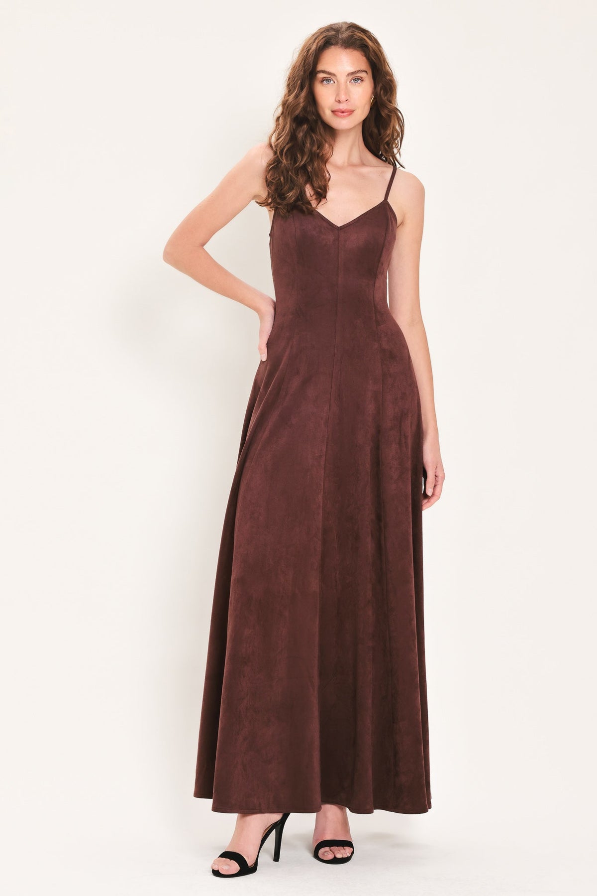 NEW - Faux Suede Maxi Dress