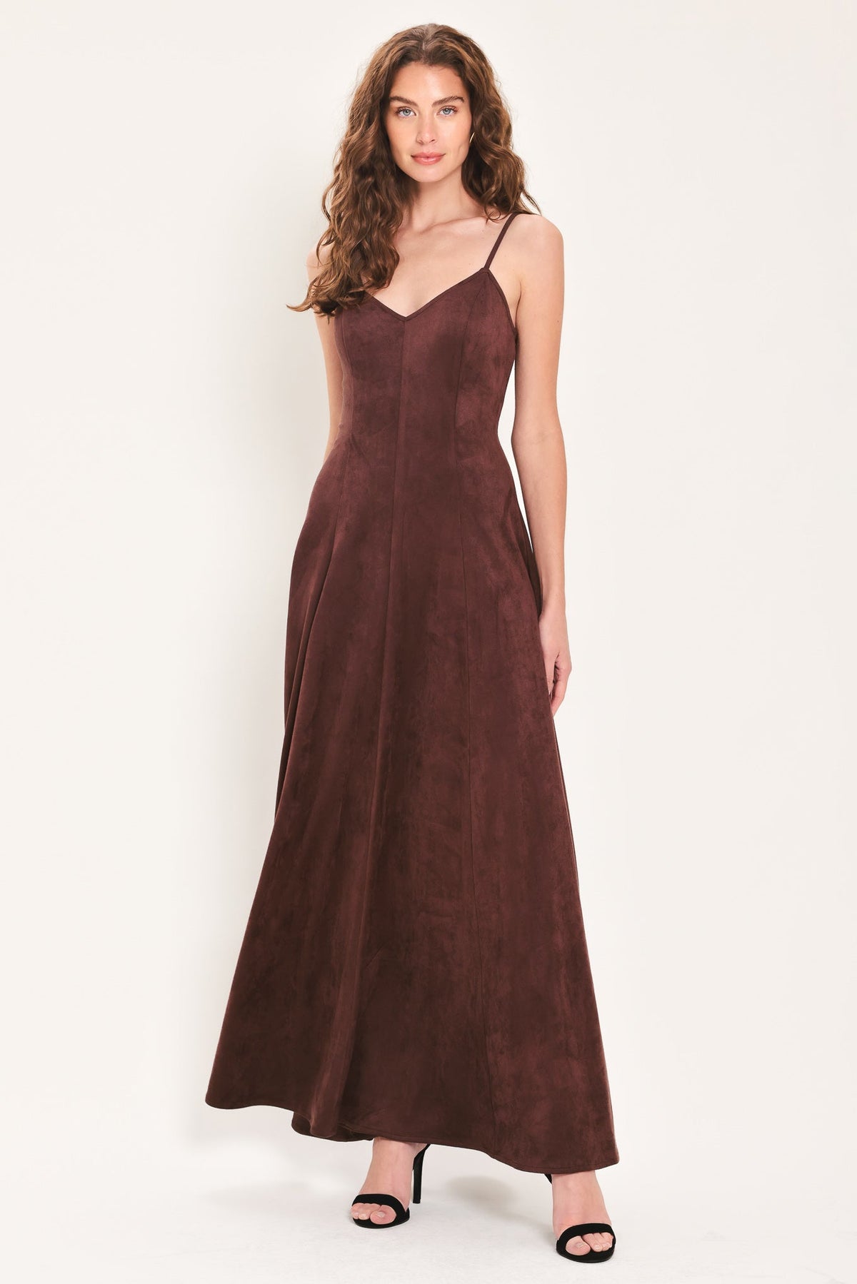 NEW - Faux Suede Maxi Dress