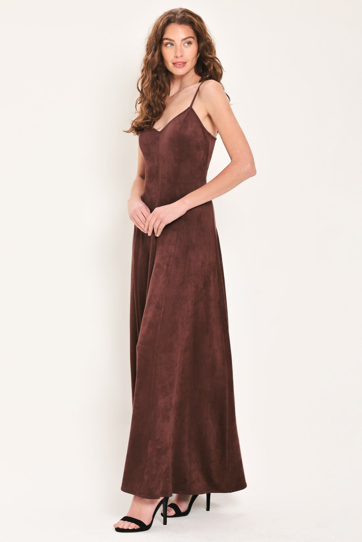NEW - Faux Suede Maxi Dress