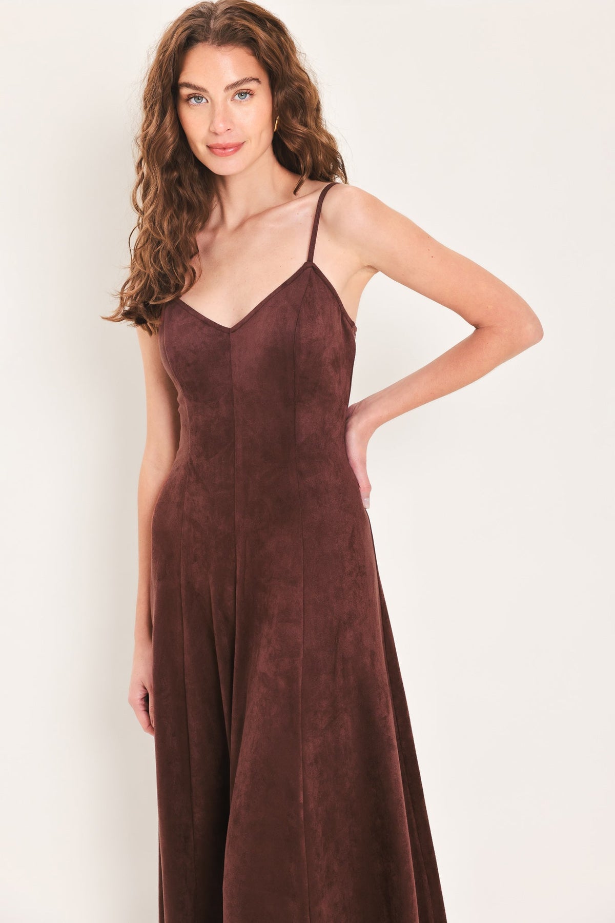 NEW - Faux Suede Maxi Dress