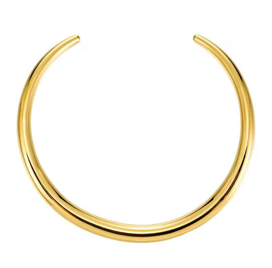 Azaria Cuff Necklace in gold and silver