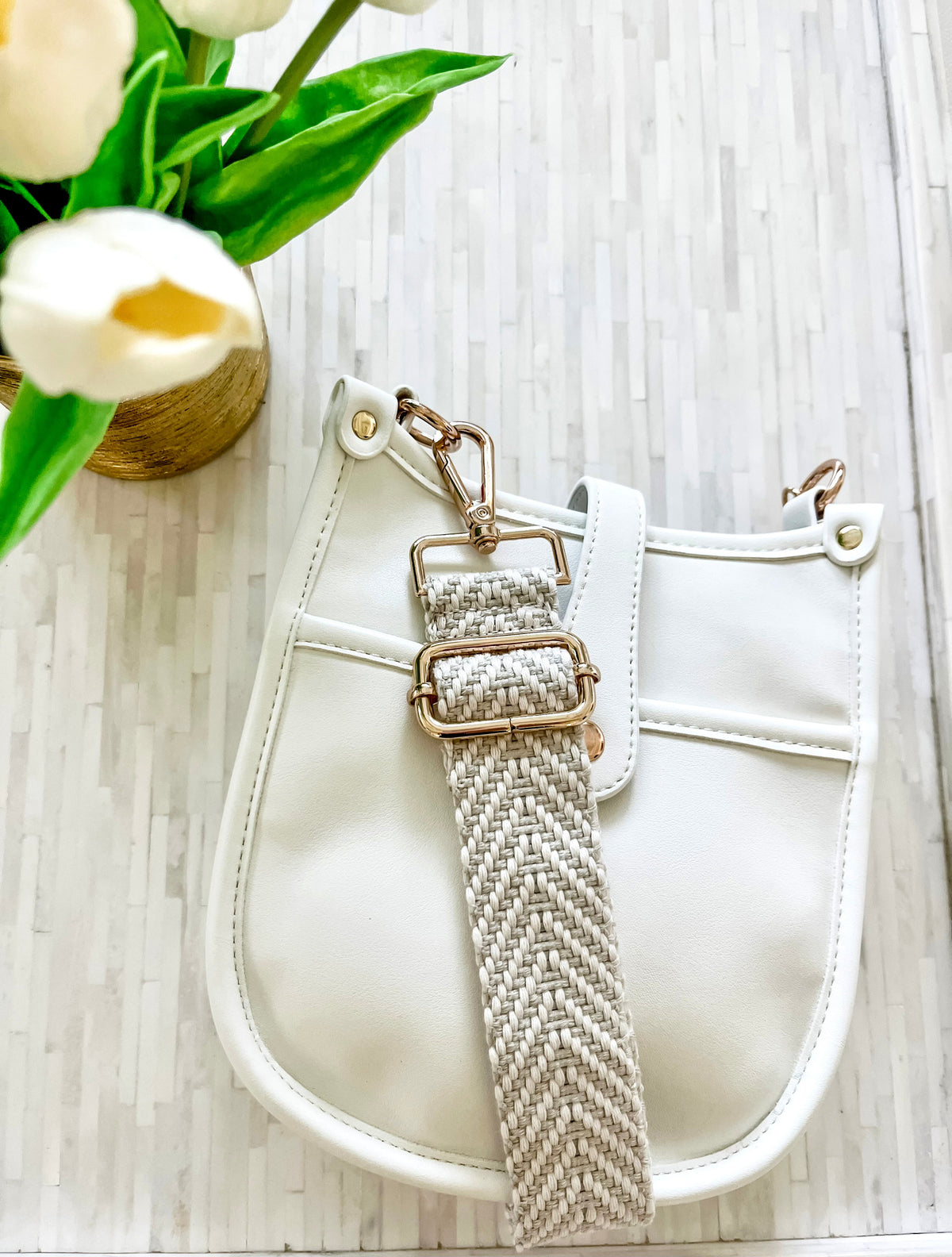 Milly Kate Mini Crossbody Bag  in white - multiple strap options