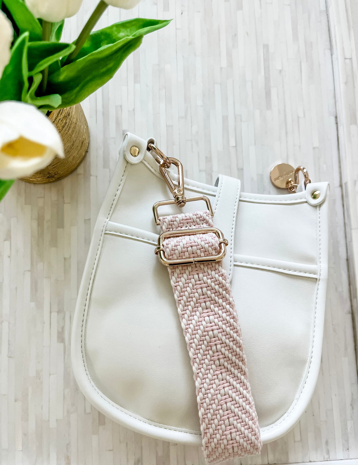 Milly Kate Mini Crossbody Bag  in white - multiple strap options