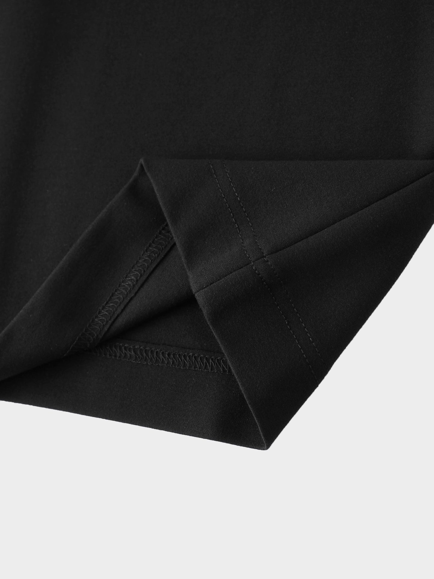Straight Maxi Stretch Skirt-Black-4