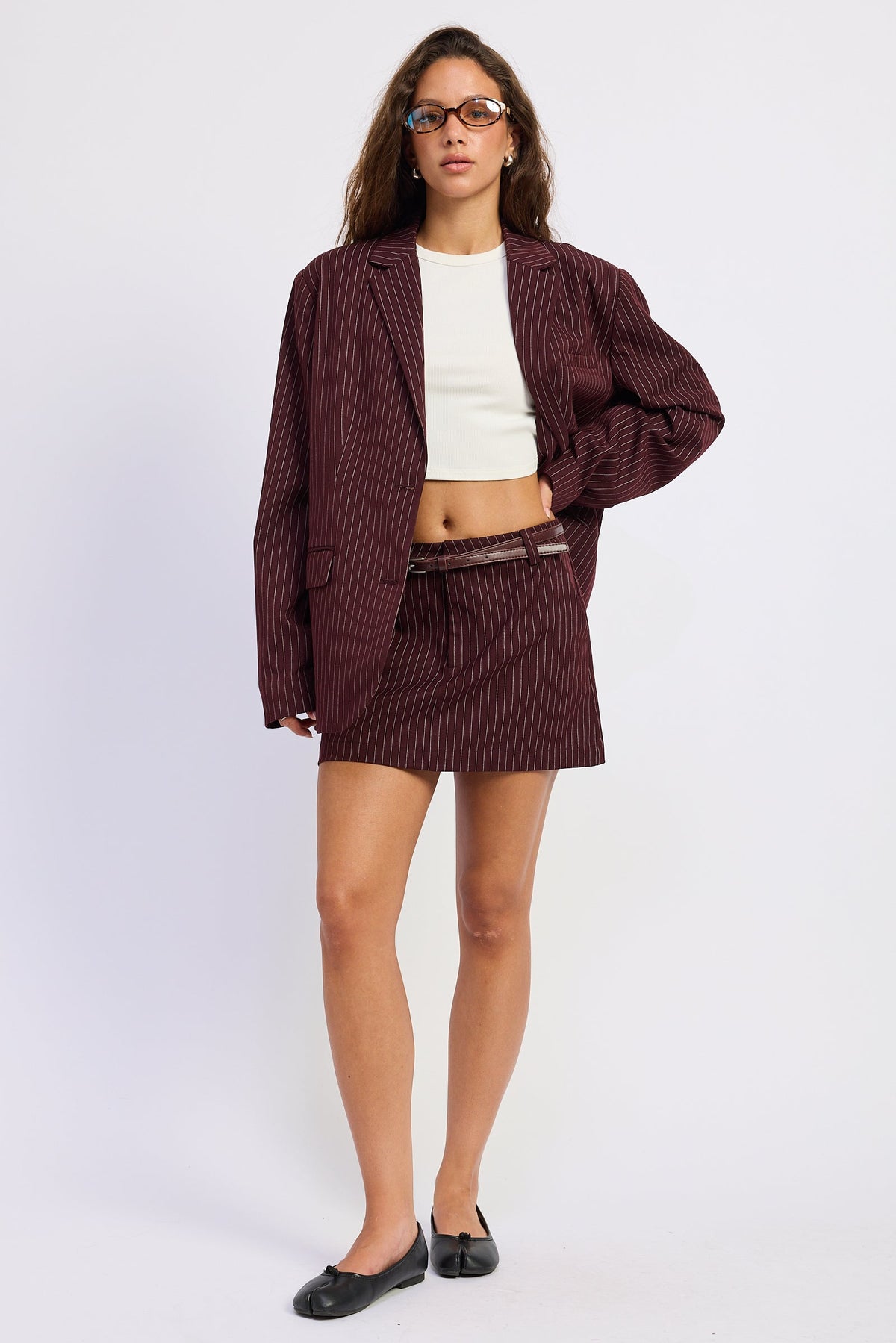 Briana Striped Mini Skirt