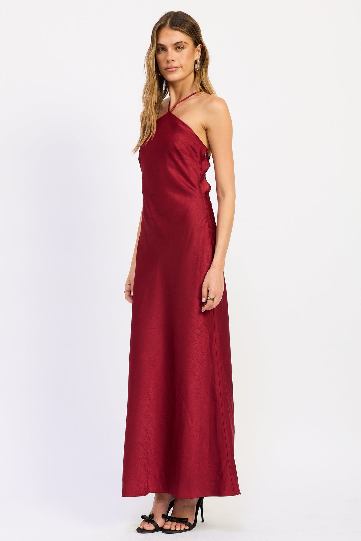 Sirena Maxi Dress in ruby and emerald