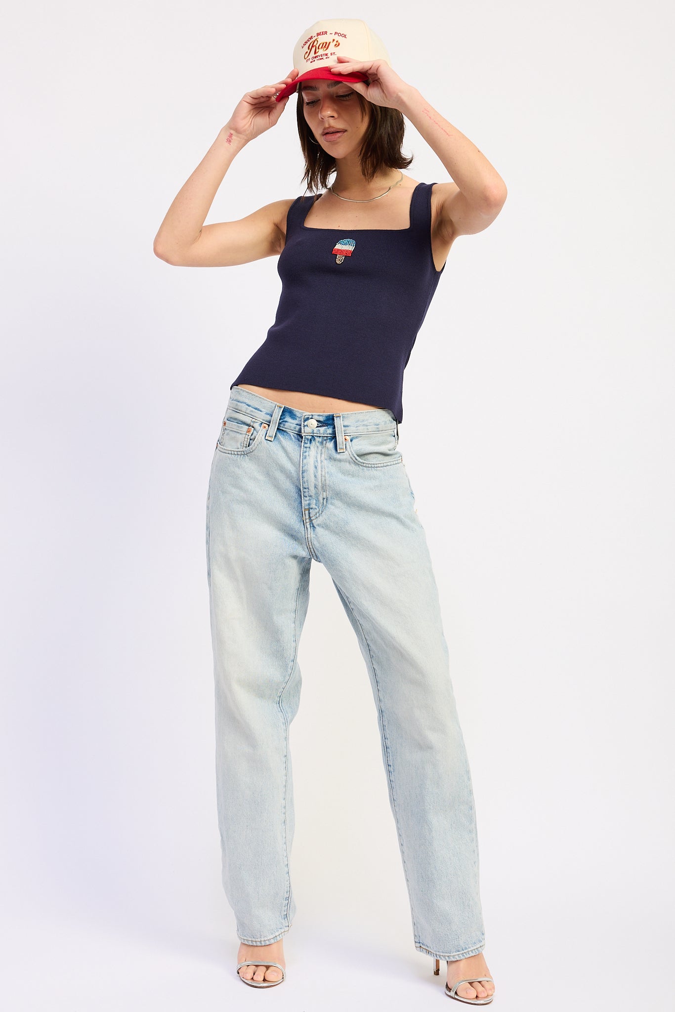 Popsicle Knit Ribbed Tank Top Sweater