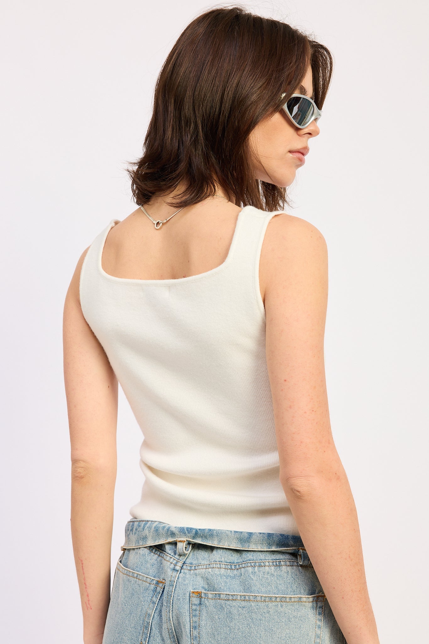 US Flag Knit Ribbed Tank Top