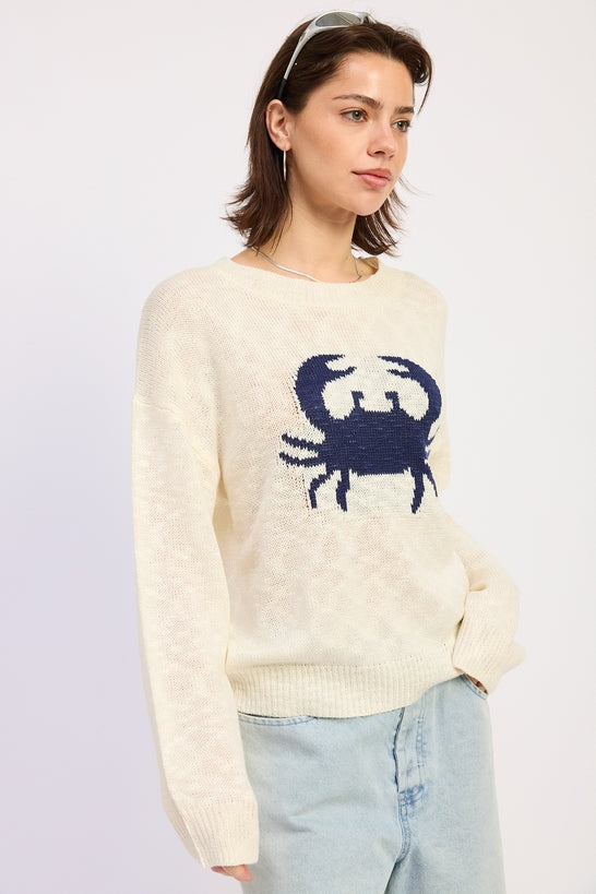 Blue Crab Sweater
