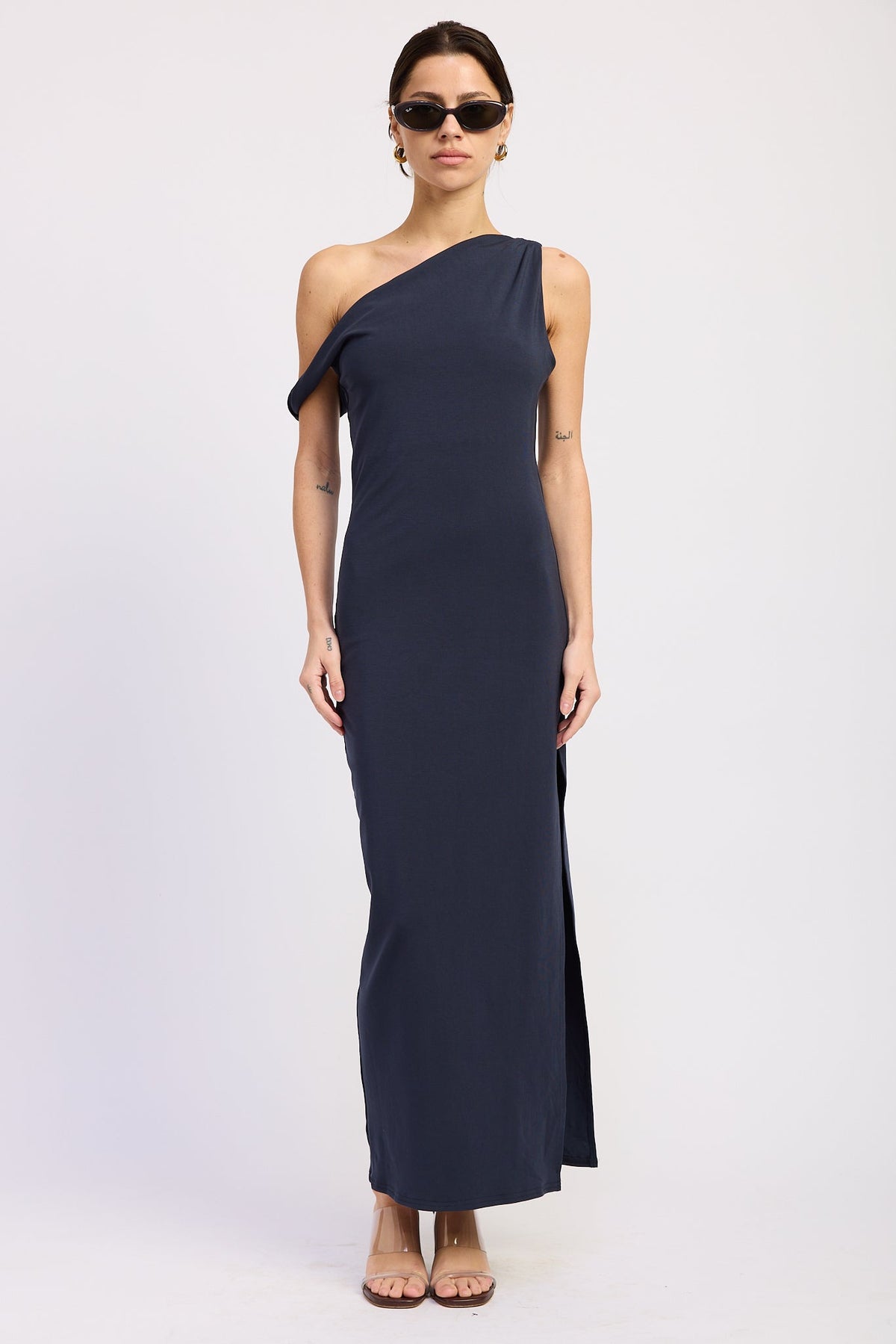 Lara Asymmetrical Twist Maxi Dress