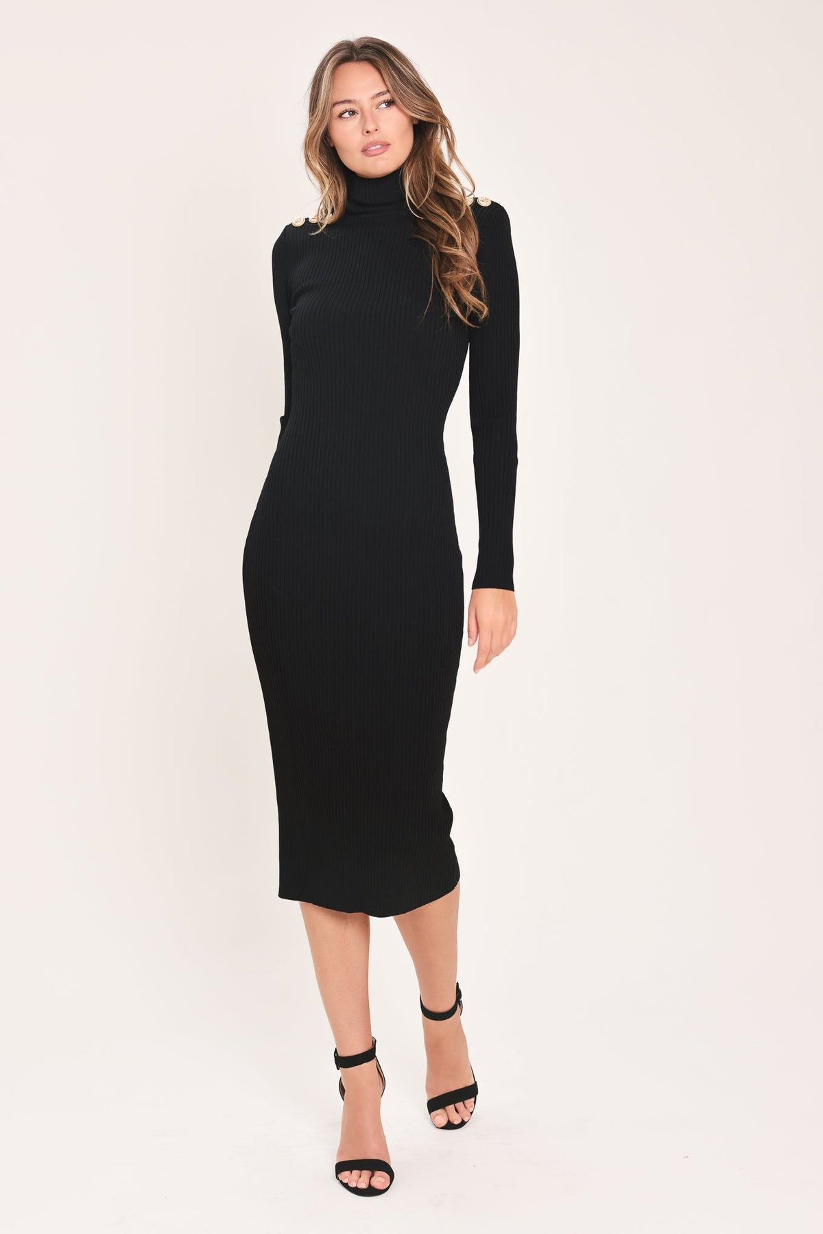 NEW - Turtleneck Midi Sweater Dress