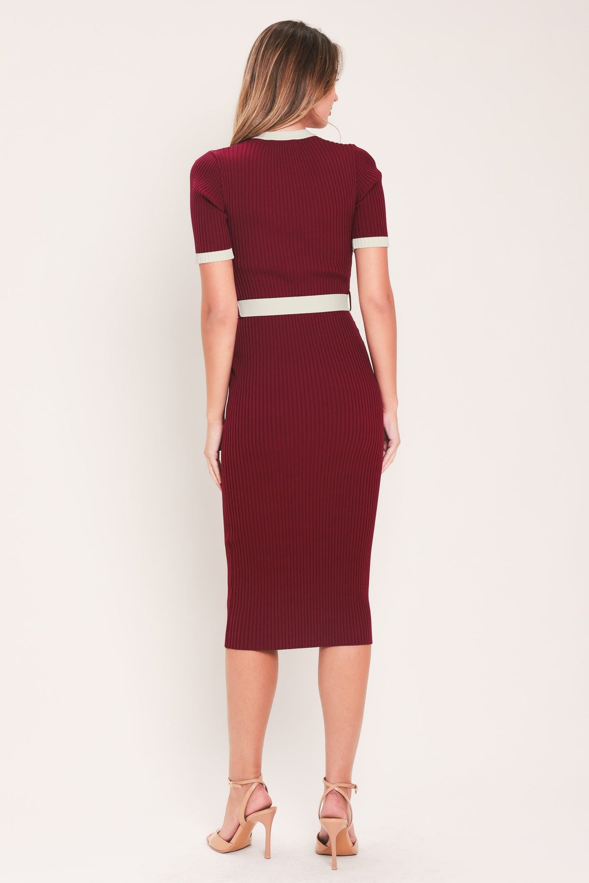 Button Down Sweater Midi Dress