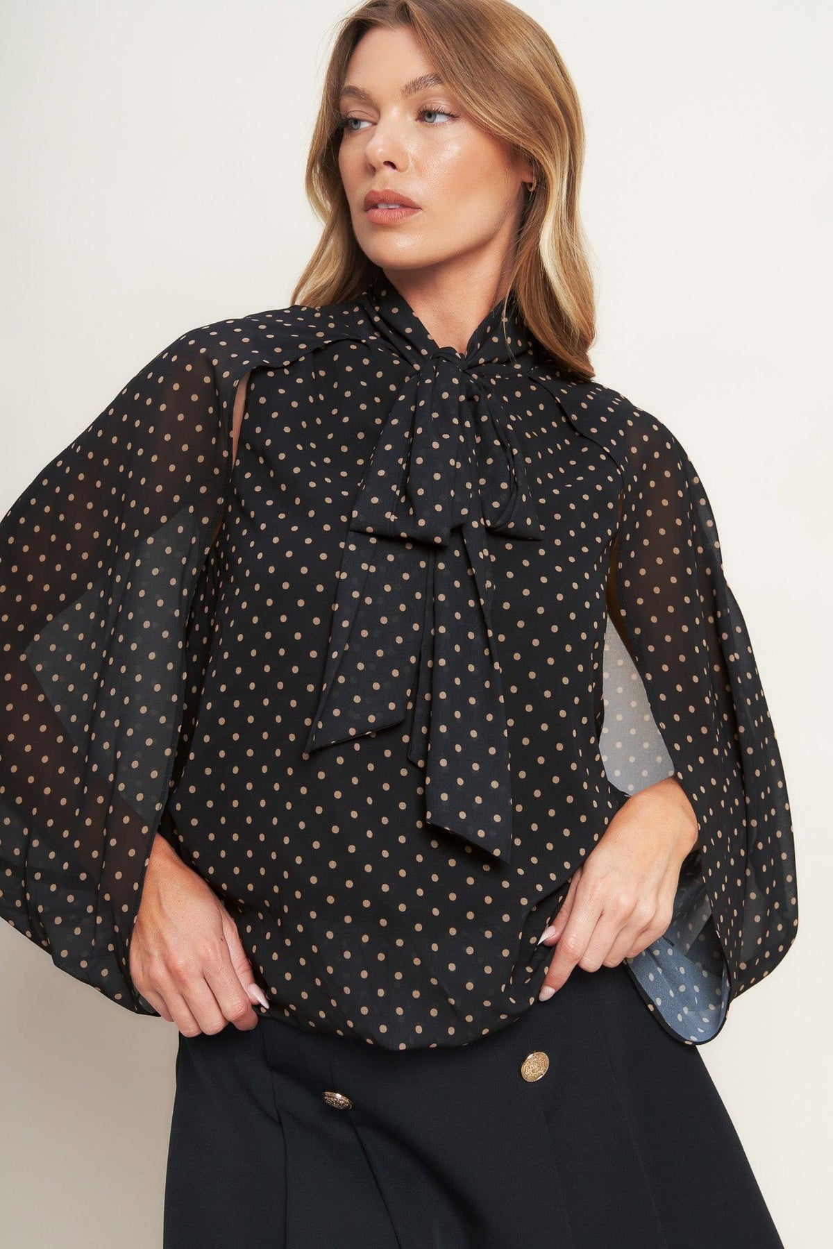 Midnight Dot Blouse