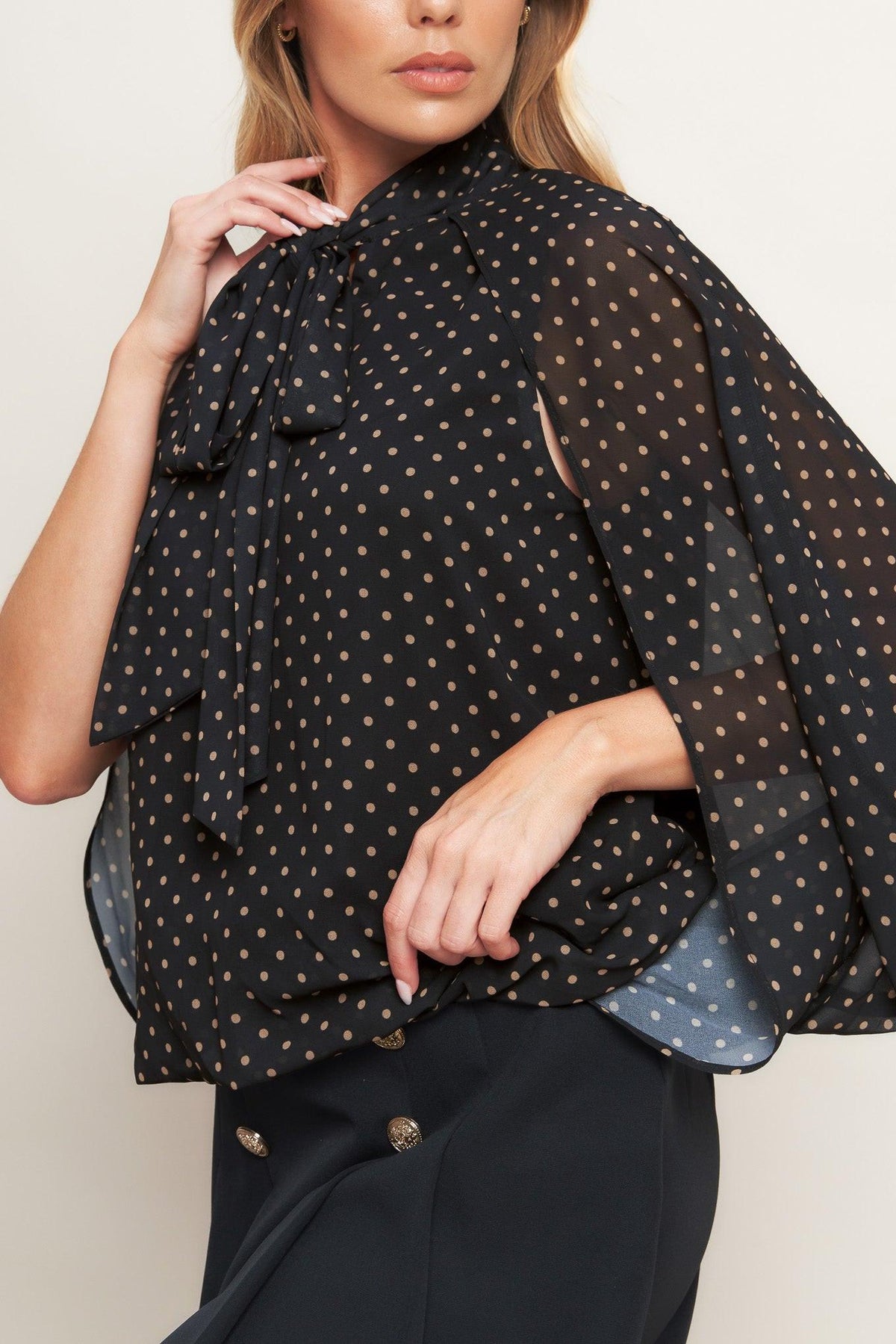Midnight Dot Blouse