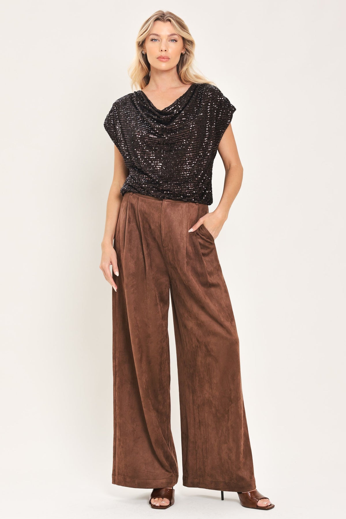 Cowl-Neck Dolman Top