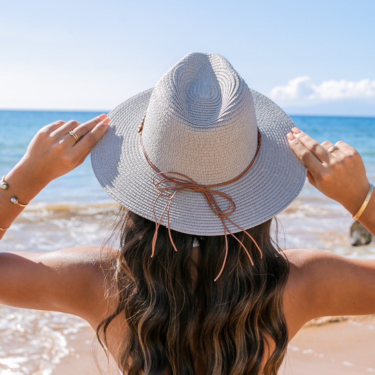 Boho Accent Panama Hat in multiple colors